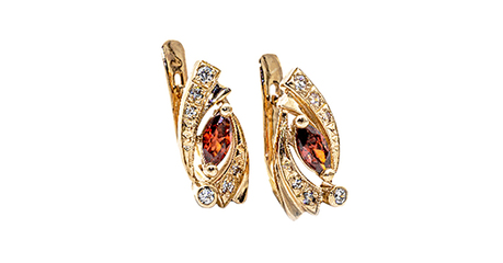 ср081 Женские серьги с фианитами 