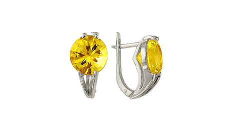 ср103 Женские серьги с солнечными фианитами.