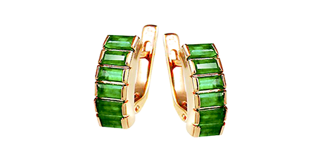 ср187 Серьги с фианитами огранки 