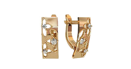 ср191 Женские золотые серьги 