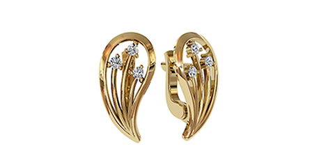 ср198 Нежные серёжки с камушками