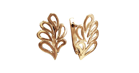 ср205 Серьги в золоте без камней.