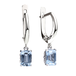 ср228 Серьги-подвески с синими с фианитами 
