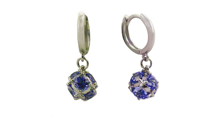 ср236 Серьги-подвески в золоте.