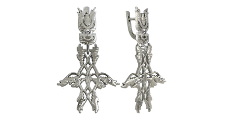 ср270 Серебряные серьги 