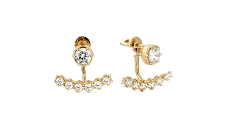 сц059 Серьги съёмные с фианитами