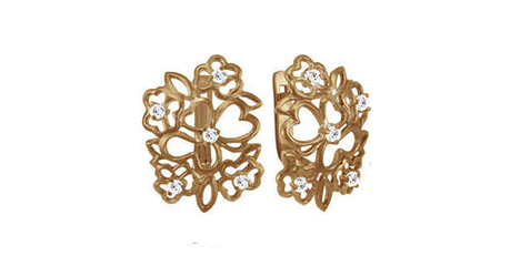 ск030 Золотые серьги 