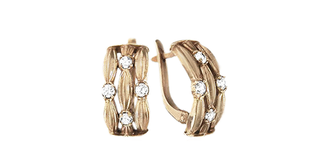 ск052 Серьги с фианитами