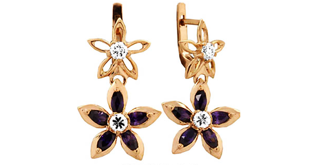 ск082 Серьги-подвески 