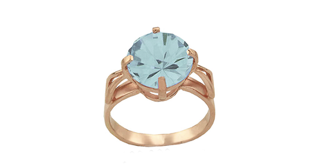 ск107 Золотое кольцо с фианитом 