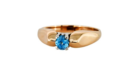 ск122 Кольцо с фианитом в золоте