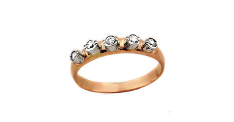 ск127 Кольцо с фианитами 