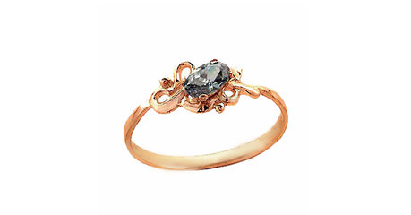 ск134 Золотое кольцо с фианитом