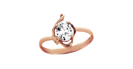 ск135 Золотое кольцо с камушком