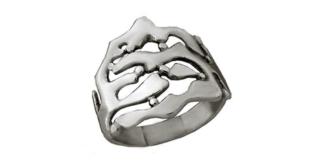 ск167 Кольцо из белого золота без камней